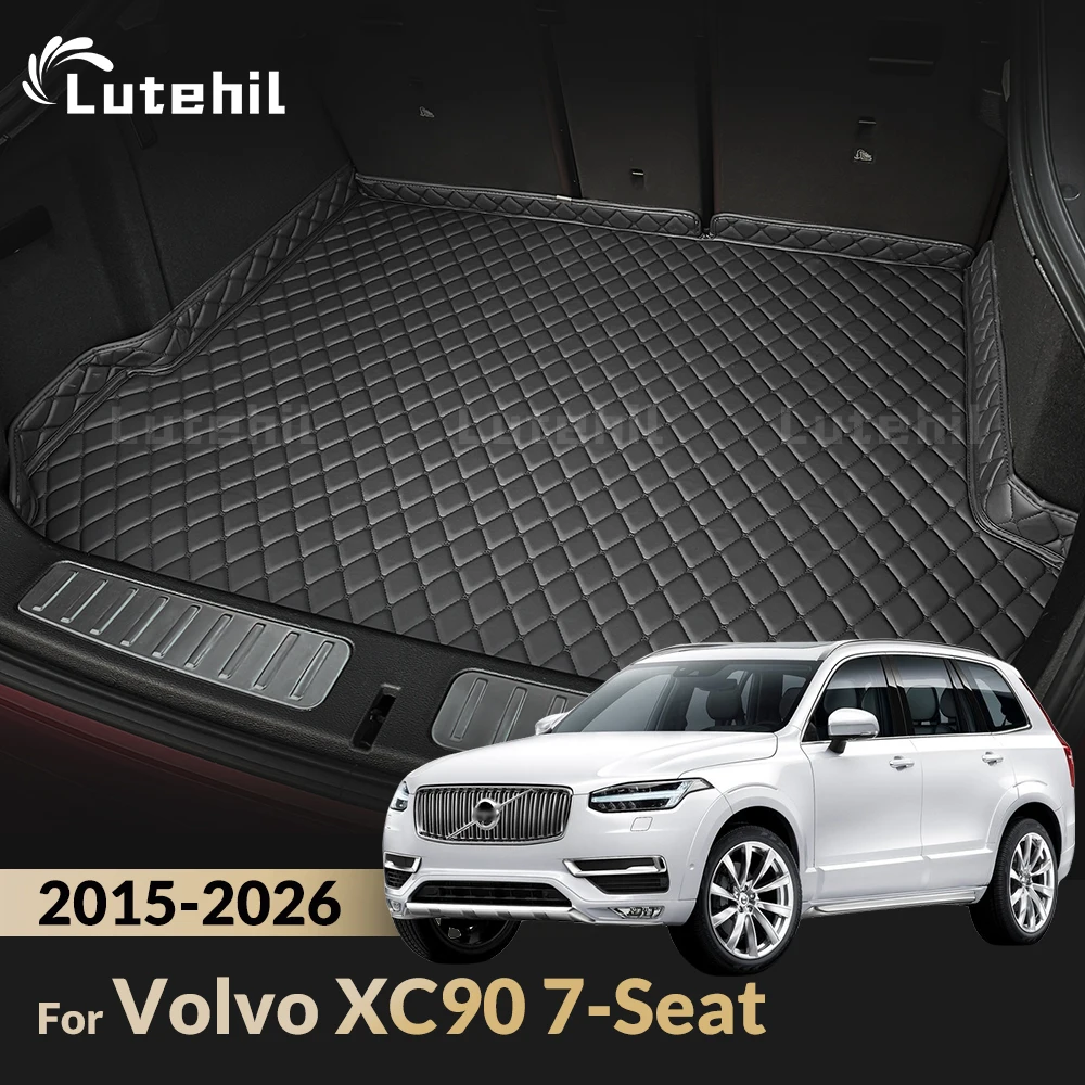 

For Volvo XC90 7-Seat 2015-2026 25 24 23 22 21 20 19 18 17 16 Lutehil 3D Car Trunk Mat Cargo Liner Carpet Accessories