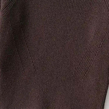 女士休閒毛衣短袖圓領針織露臍上衣女童套頭衫針織衫復古街頭風 10 最佳銷售 女士短袖毛衣 - №6