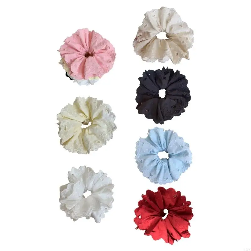 

Lacy Hair Tie Elastic Scrunchies Multi Layer French Hair Rings for Elegant Updos Suitable for Long Hair
