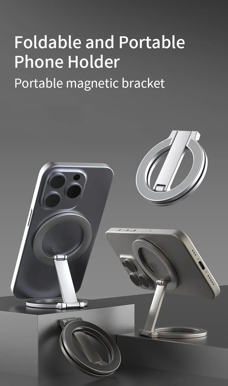 Faltbarer doppelseitiger magnetischer Telefon halter für magsafe Fitness-Laufband Universal klappbarer Auto halter magnetischer Smartphone-Ständer – Detail 1