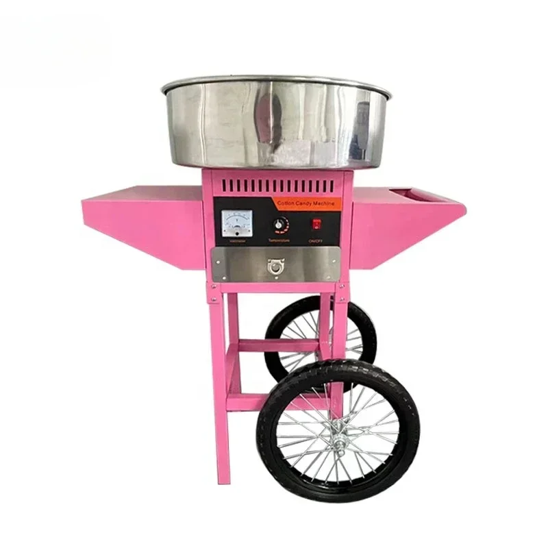 Cotton candy machine commercial automatic cart cotton candy making machine snack food machine