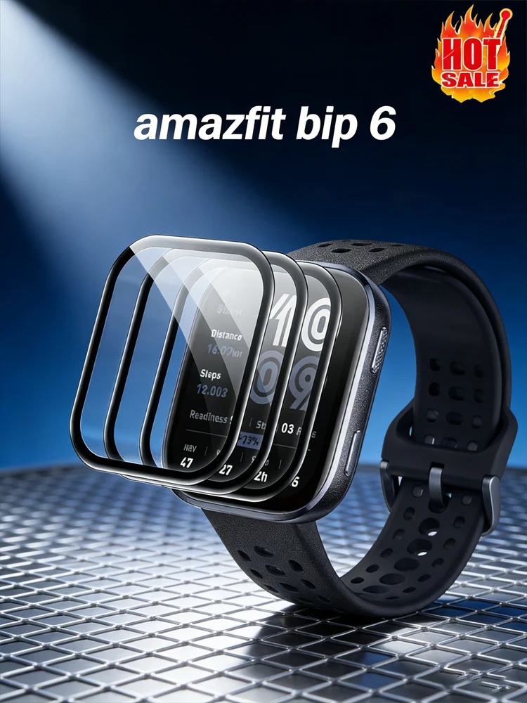 

Screen Protector for Amazfit bip 6 Case Smart watch Anti-Scratch 3D Coverage soft glass flim amazfit bip 6 Cover Protective