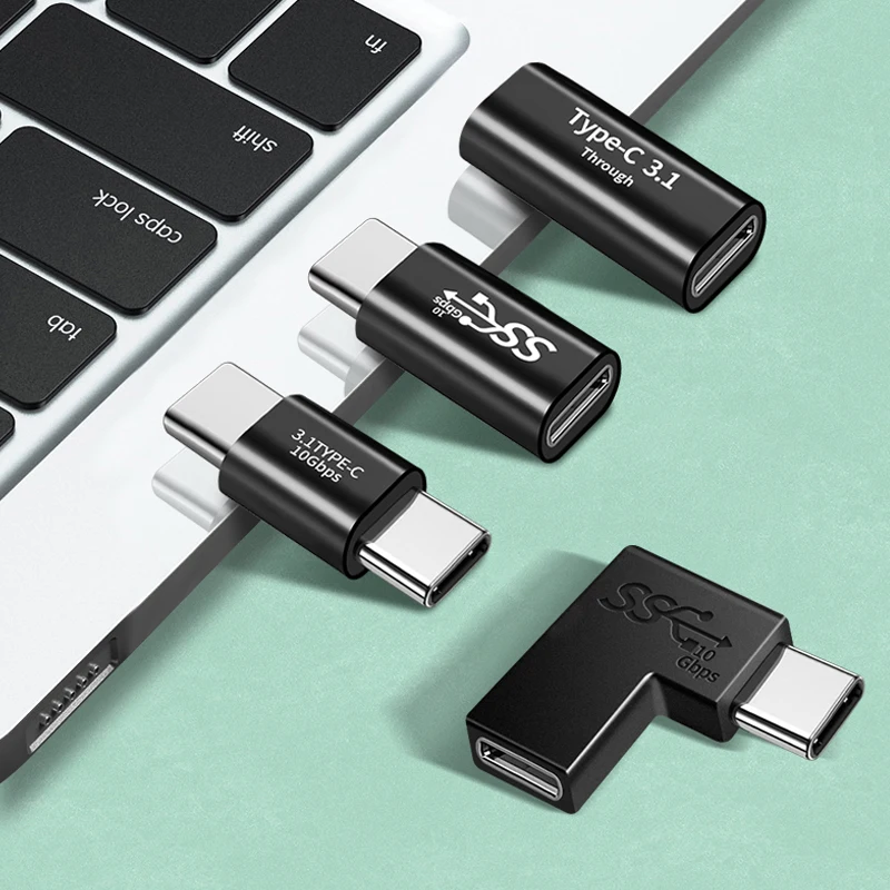Connecteur d'extension de synchronisation de données de Charge USB C, prise pour ordinateur portable, tablette, téléphone, convertisseur USB 3.1 de Type C femelle à mâle 10 Gbps