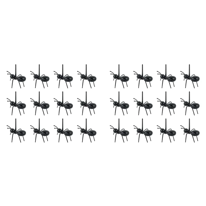 

AB11-24Pcs Ant Toothpicks Fruit Dessert Fork, Reusable Ant Food Pick, Animal Appetizer Forks For Snack Cake Dessert