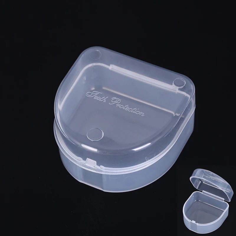 1PCS Dental Box Denture Teeth Storage Case Mouth Guard Container 6.4x6.5x3.5cm