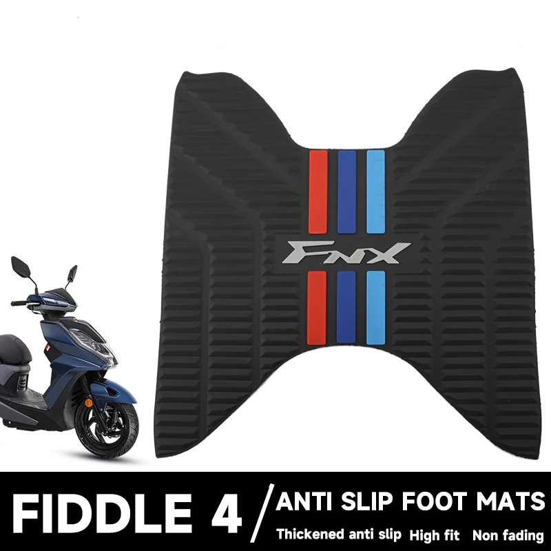 For SYM FIDDLE 125 Scooter Motorcycle Non-slip Foot Mat Rubber Mat Anti-scratch Mat Carpet Replacement Accessories