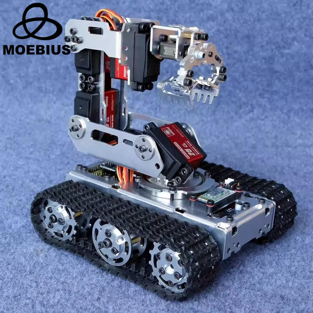 Aplicación de Control de Joystick, brazo de Robot móvil, chasis de tanque de coche con servomotor Digital de 20KG, manipulador Arduino DIY, piezas de brazo mecánico