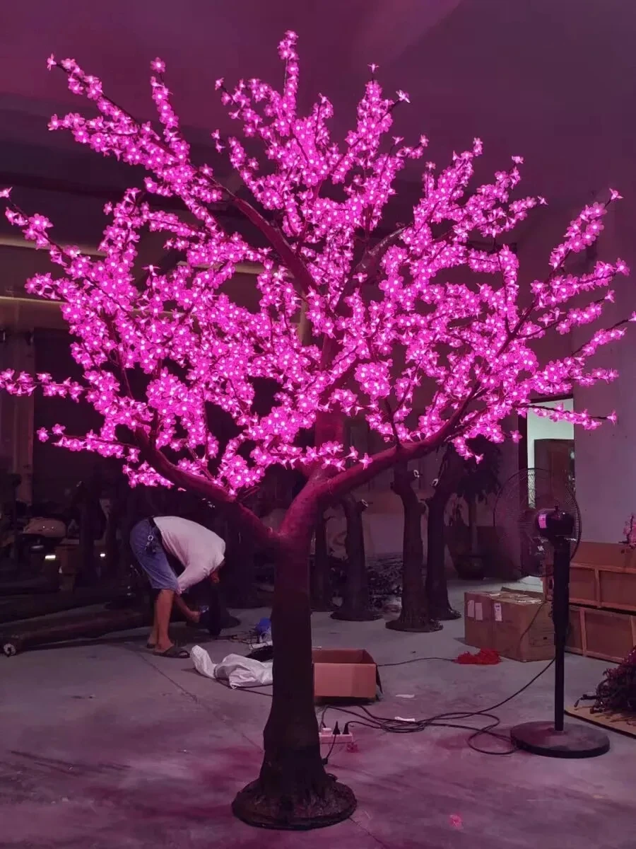 Wholesale LED Cherry Blossom Tree Light 3240pcs LED Bulbs 3m Height 110 220V/AC Seven Colors For Option