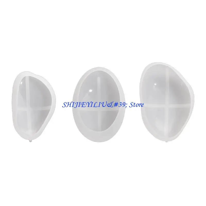 

E21F Sturdy Silicone Molds Set for Elegant Stylish Stones 3 Pieces Unique Shapes Portable for Craft Lovers Home Decoration