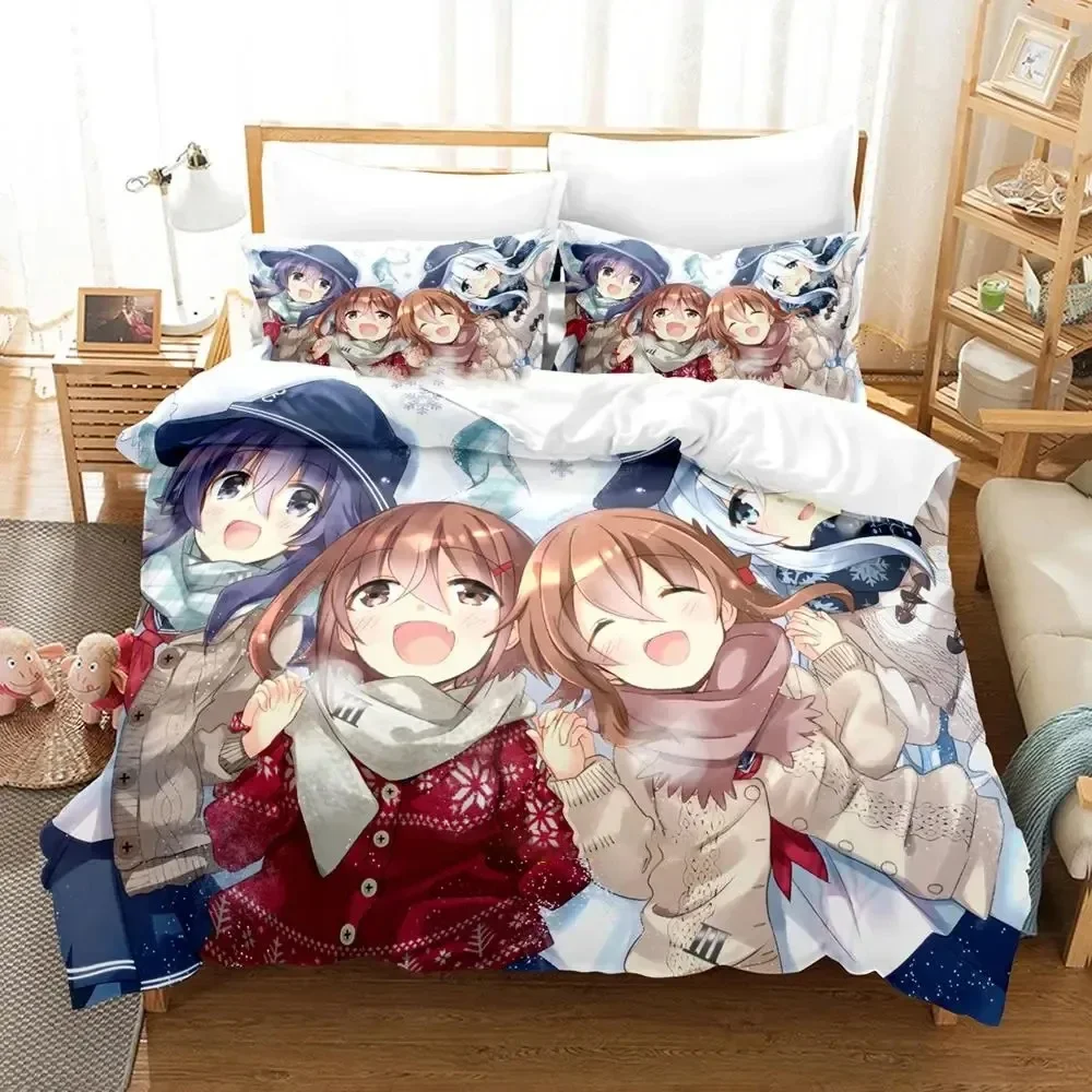 Anime Kantai Collection Bedding Set Boys Girls Twin Queen Size Duvet Cover Pillowcase Bed Kids Adult Fashion Home Textileextile