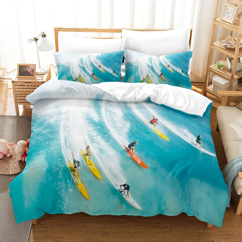 

3Dsurf Riding Bedding Sets Duvet Cover Set With Pillowcase Twin Full Queen King Bedclothes Bed Linen