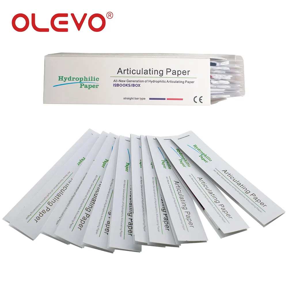 Dental Articulating Paper Teeth Whitening Strips Disposable Double Sided Hydrophobic PapersSoft Red/Blue Dentist Lab Materials