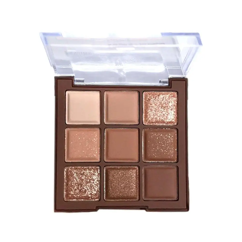 Chocolade Warme Bruine Oogschaduw 9 Kleur Betaalbare Matte Aarde Oog Oranje Kleur Oogmake-Up Schaduw Parel Schaduw Bruine Plaat X4u1