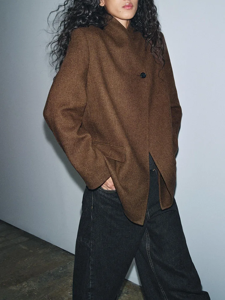 Faionable Winter Damen Cheered Suit Jaet Neuankömmling Ele Vielseitiger lässiger Sle Long Sve Button Closure Mantel