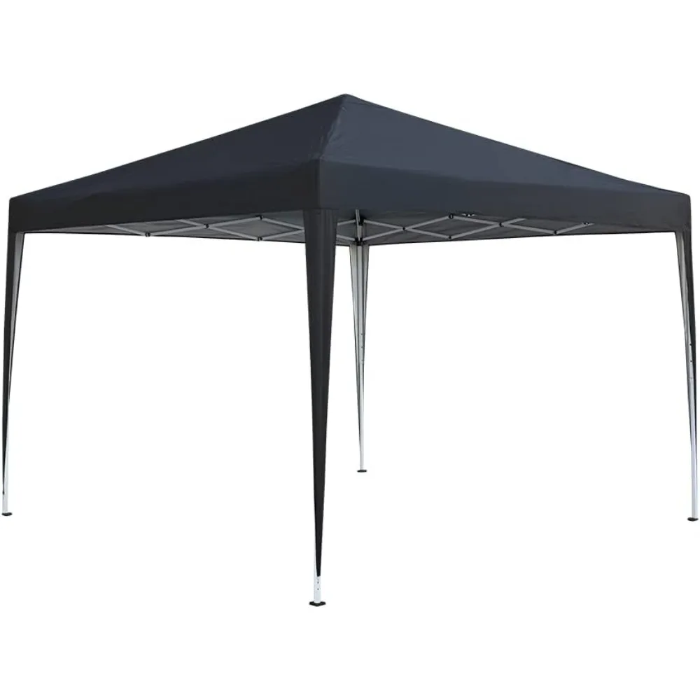 Gazebo emergente 10''x10'' Toldo impermeable para jardín al aire libre Toldo para tienda de campaña y bolsa de transporte 3 x 3 m (negro)