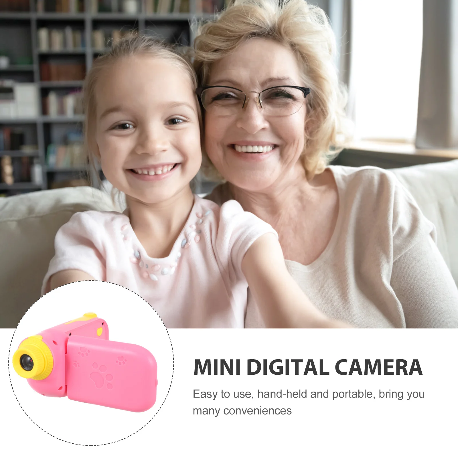1個の小型ハンドヘルドDVカメラ、子供向け、軽量で持ち運びやすいデザイン、ギフトに最適、販促に最適
