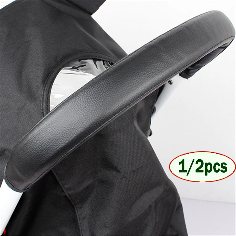 

Baby stroller Handle PU Leather Pushchair Armrest Case Protective Cover For Pram Stroller Universal Anti Slip Cover Pad Soft Co