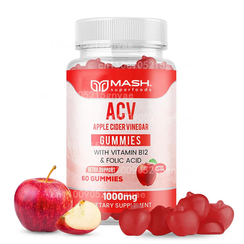 Probiotic Gummy Vitamins with Apple Cider Vinegar 2 Billion CFU Whole Food Vitamin B12 Digestion & Immunity Support Supplement