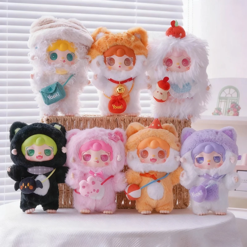 

Yooki V2 котенок детский сад серии виниловый плюшевый слепая рюкзак очаровательная коробка кукла настольный орнамент трендовые игрушки забавные загадочные коробки подарки