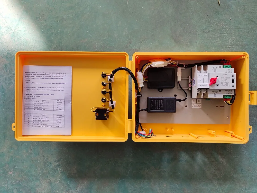 Imagem -03 - Envio Rápido Pinos 10kw Ats Monofásico 220v Controlador de Gerador Diesel Sistema de Partida Automática Função de Parada de Partida Automática