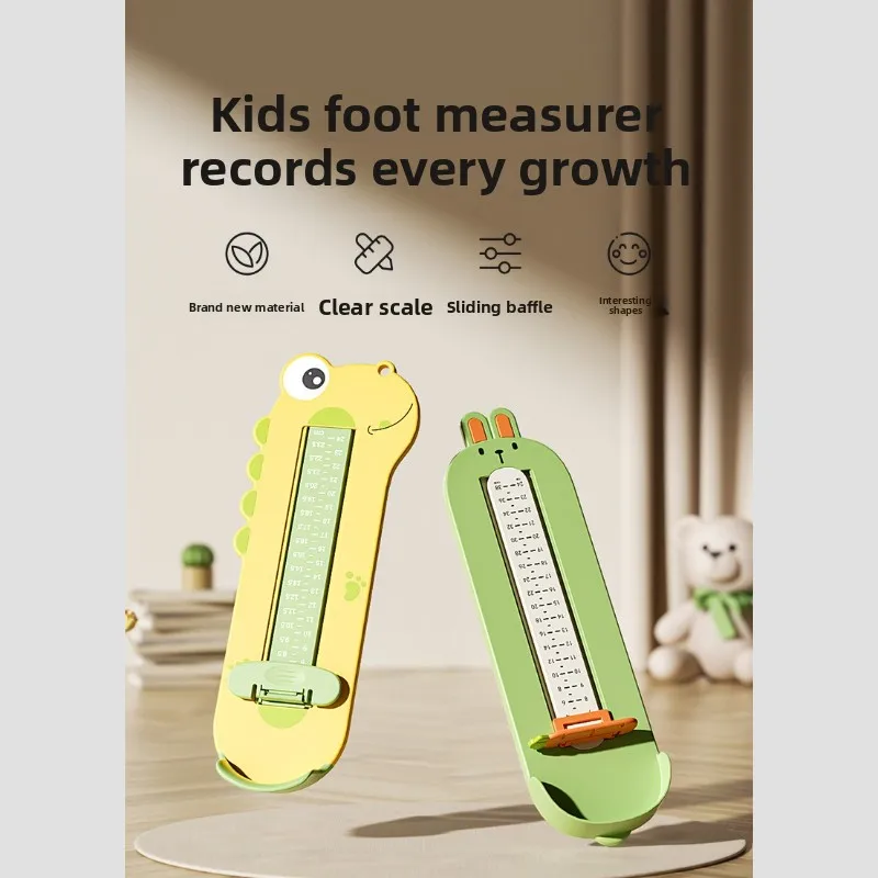 

Foot Measuring Gauge Children Shoe Size Measurement Tool Infant Foot Measuring Device with Cartoon Dinosaur for Boys for Kids