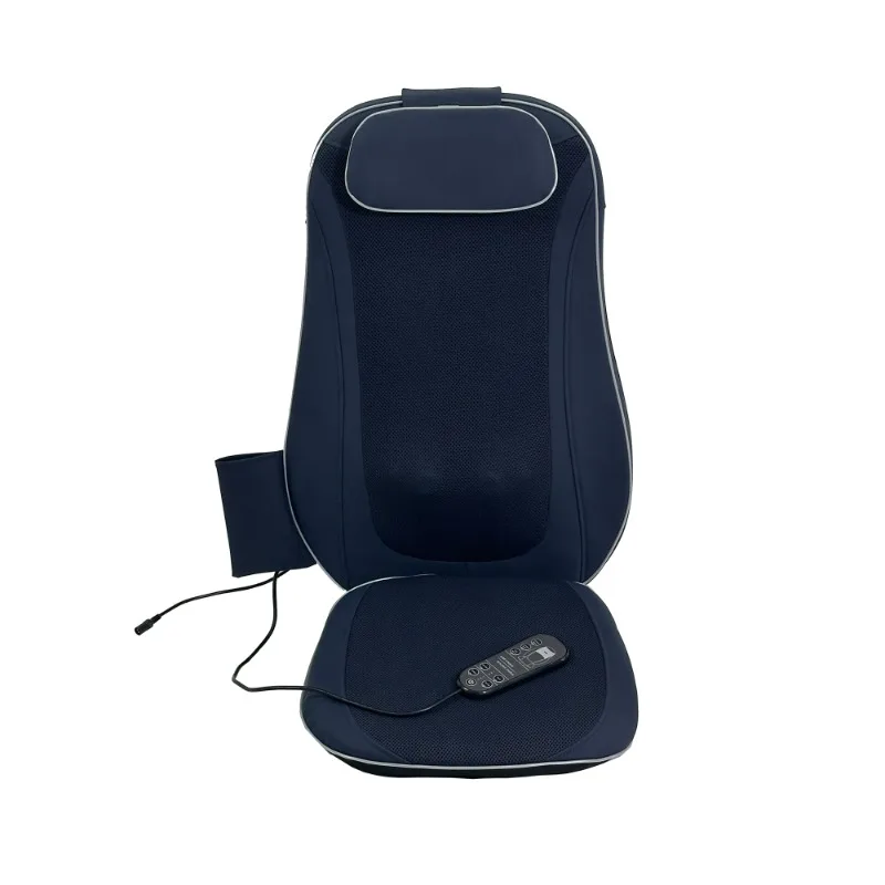 

Dark Blue Shiatsu Back Massager Equipped With Kneading Heating Features For Relaxation Imitate Human Manual