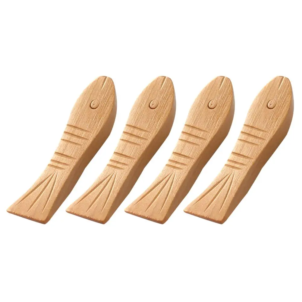 

4 Pcs Wooden Fish Chopstick Rest Elegant Table Decor Unique Shape Design Stabilize Chopsticks Spoon Holders Kitchen Cutlery