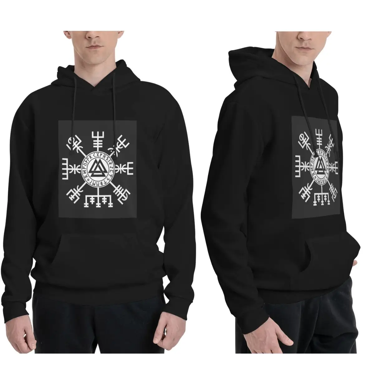 Viking Compass Vegvisir Valknut Symbol Runes Hoodies Men Women Casual Pullover Sweatshirt Long Sleeve Streetwear Autumn Winter