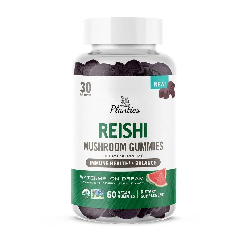

Wild & Organic Mushroom Gummies Рейши 1000 мг — экстракт Ganoderma Lucidum 4:1 — натуральная травяная добавка для поддержки иммунитета