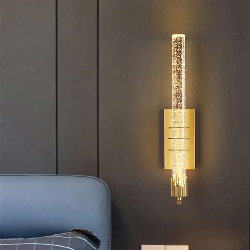 

A04G-Внутренние современные настенные светильники с пузырьками и кристаллами для гостиной, спальни, кабинета, настенные бра, светильник