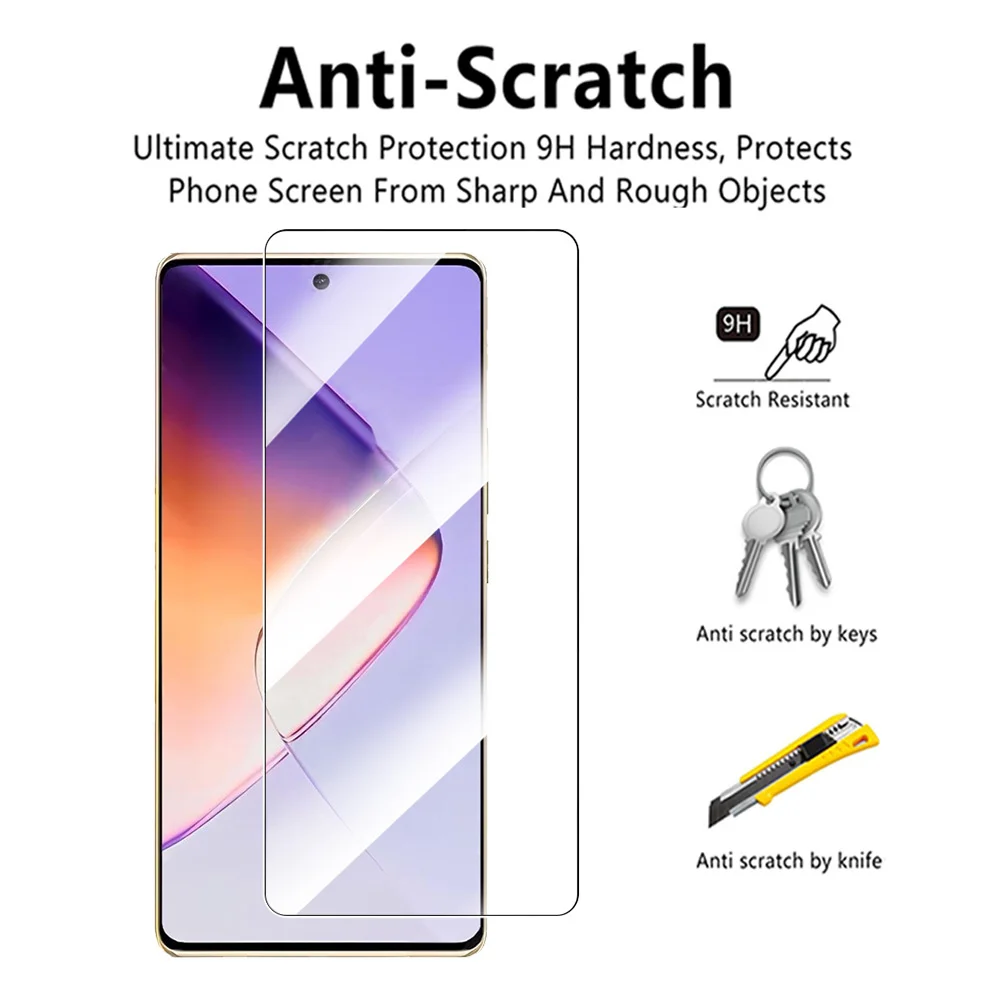 2Pcs Tempered Glass For Infinix Note 40 Protective Glass For Infinix Note40 40Note 6.78inch Screen Protector Safety Films X6853