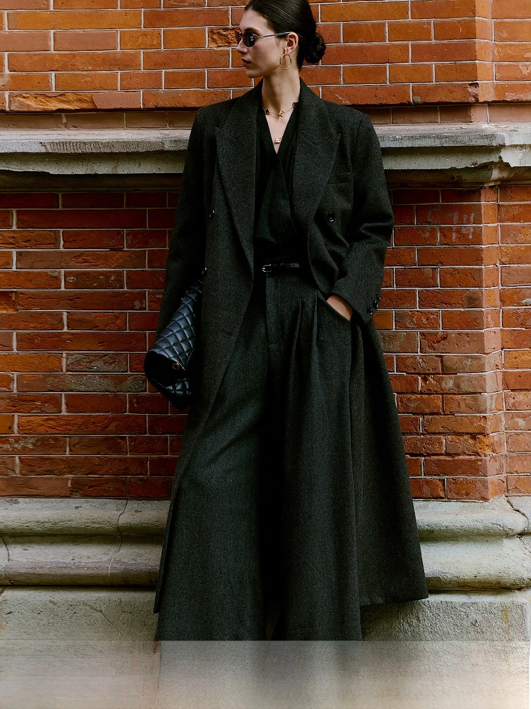 

Зимнее теплое шерстяное пальто Luna7xi с длинным воротником-стойкой, женское, на двух пуговицах, прямого кроя, в корейском стиле