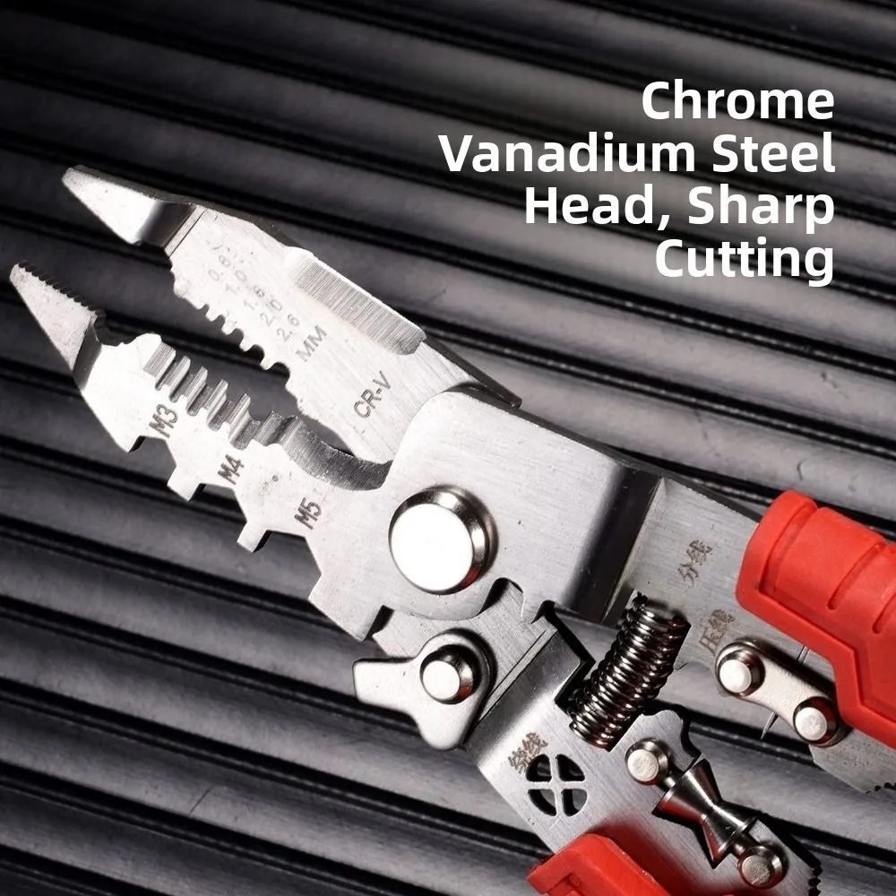 

Портативный многофункциональный инструмент для зачистки проводов, электрики, тестирование напряжения, ручные кусачки для кабеля, плоскогубцы для электрика