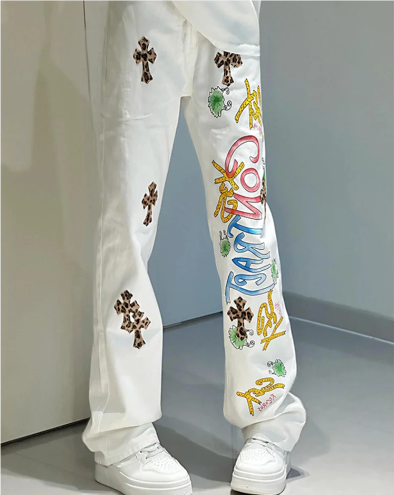 Neue frühling herbst baumwolle plus größe marke junge weibliche frauen mädchen Stickerei streetwear gerade jeans