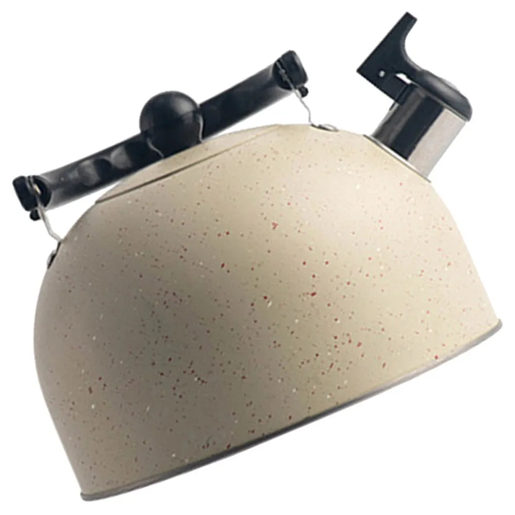 

25L Whistling Kettle Stainless Steel Tea Pot Stovetop Heating Pot for Kitchen Dining Area Metal Kettle for Boiling Water