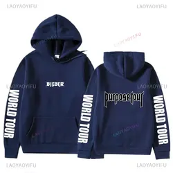 Hoodies Men Justin Bieber Purpose Tour fashion Print Hip Hop Streetwear Fleece Warm Hoody Men Women Pullover Hoodie Sweatshirt