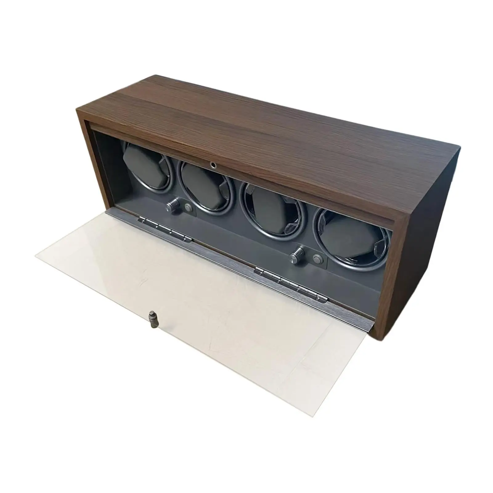 Watch Winder Box Mechanical Rotating Box with Ambient Light Wooden Watch Box