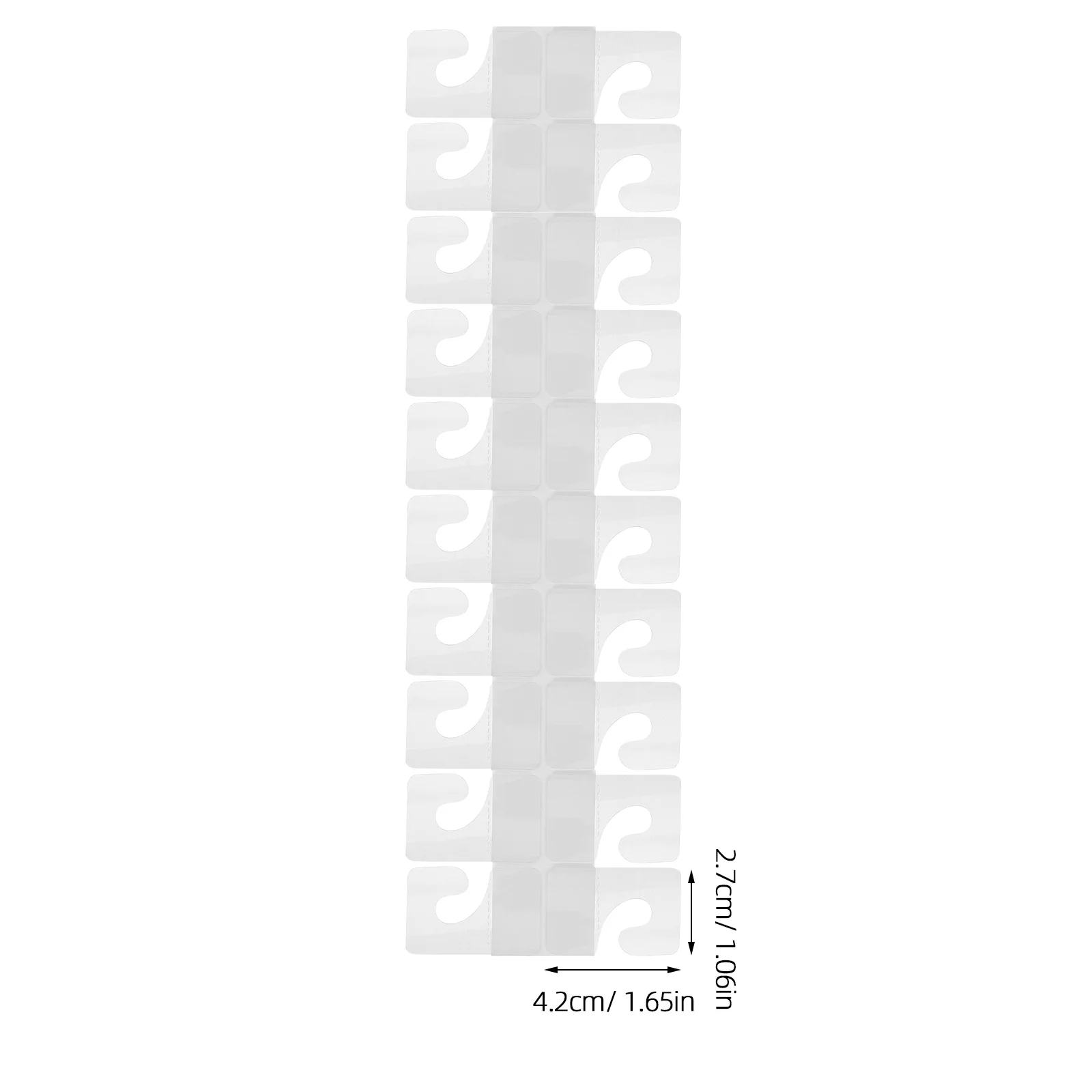 Ganchos transparentes autoadhesivos, pestañas colgantes de plástico para organizar el hogar, oficina, venta al por menor, 100 Uds.