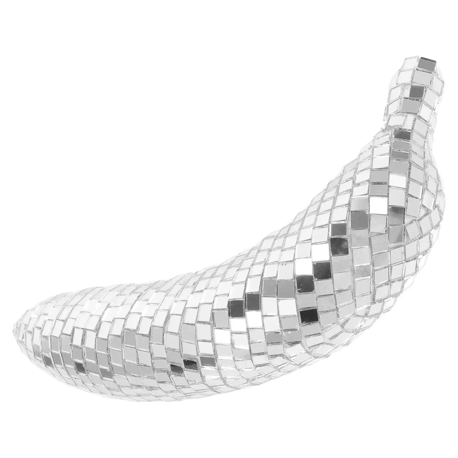 

Mirror Banana Ornaments Retro Disco Decor Silver Tabletop Fruits Home Party Supplies Reflective Artware Kitchen
