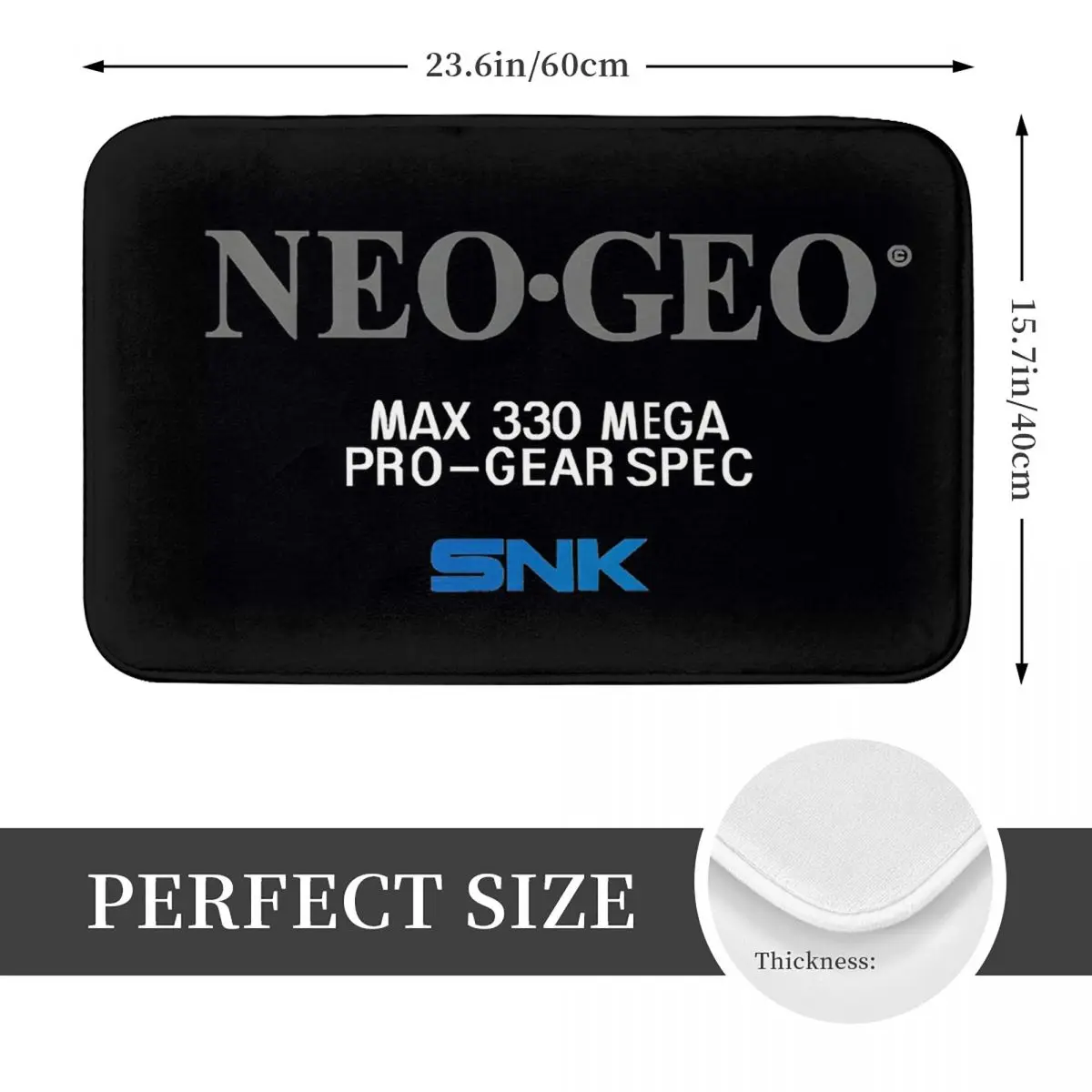 Neo Geo Logo Neogeo Arcade Doormat Kitchen Entrance Home Floor Mat Anti-slip Carpet Rug for Bathroom Footpad Mats