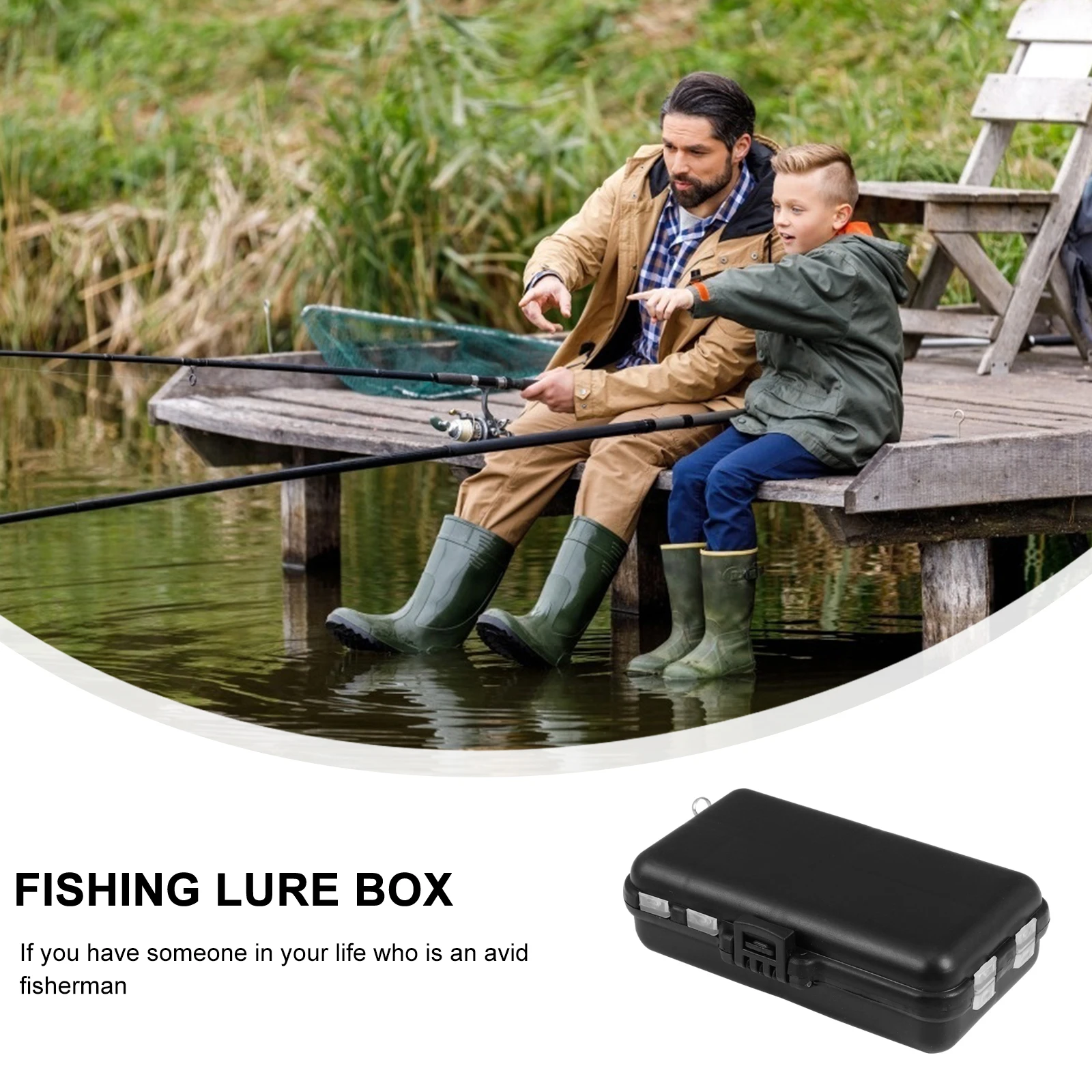 

2 pcs Fishing Box PVC Tackle Boxes Bait Storage Fishing Lure ganizer Case ganizer Waterproof Design Stable Closure