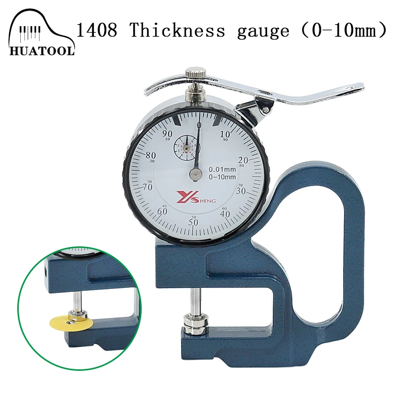 Piano tuning maintenance tool 1408 thickness gauge (0-10mm) Paper gauge thickness measuring instrument