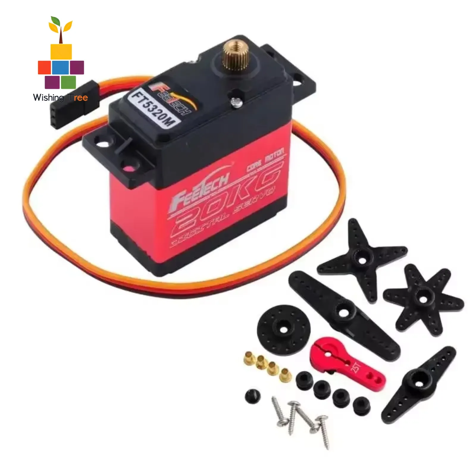 

Feetech FT5320M 20KG High Speed Digital Servo Metal Gear 180° for 1/8 1/10 RC Cars