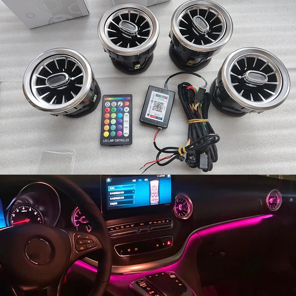 LED Air Vents For Mercedes Benz V Class EQV  Vito Viano Valente Metris W447 V220 V250d V260L