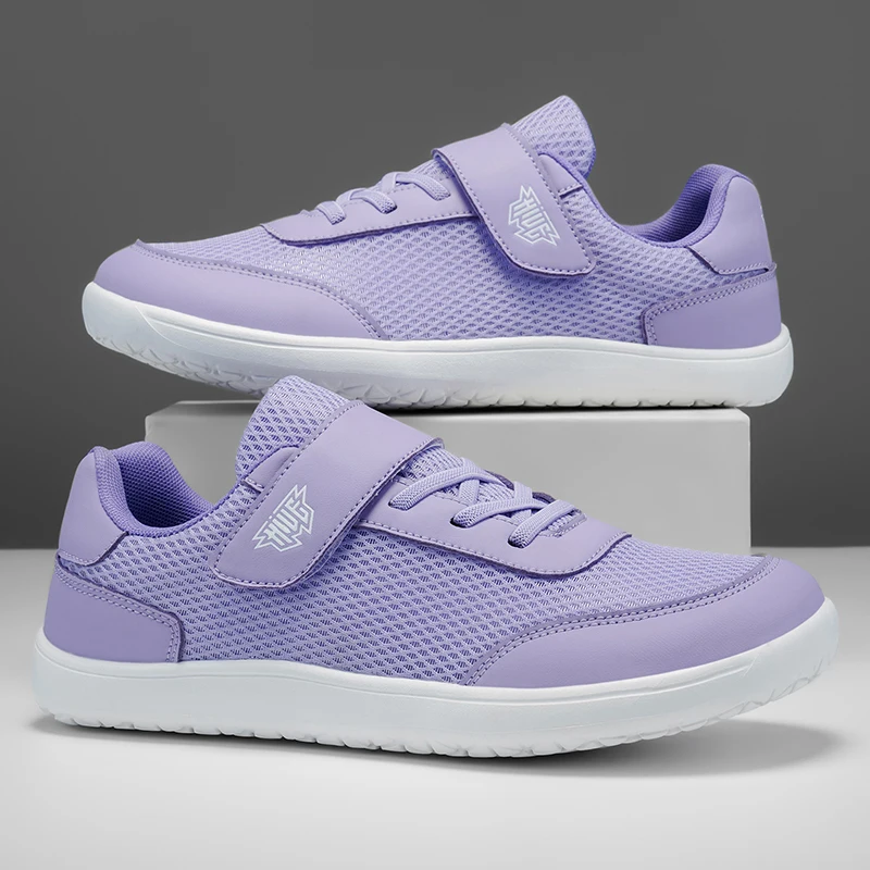 Unisex Breathable Mesh Slip-On Casual Walking Shoes Lightweight Comfortable Wide Head Design Easy to Wear Magic Tape Closure