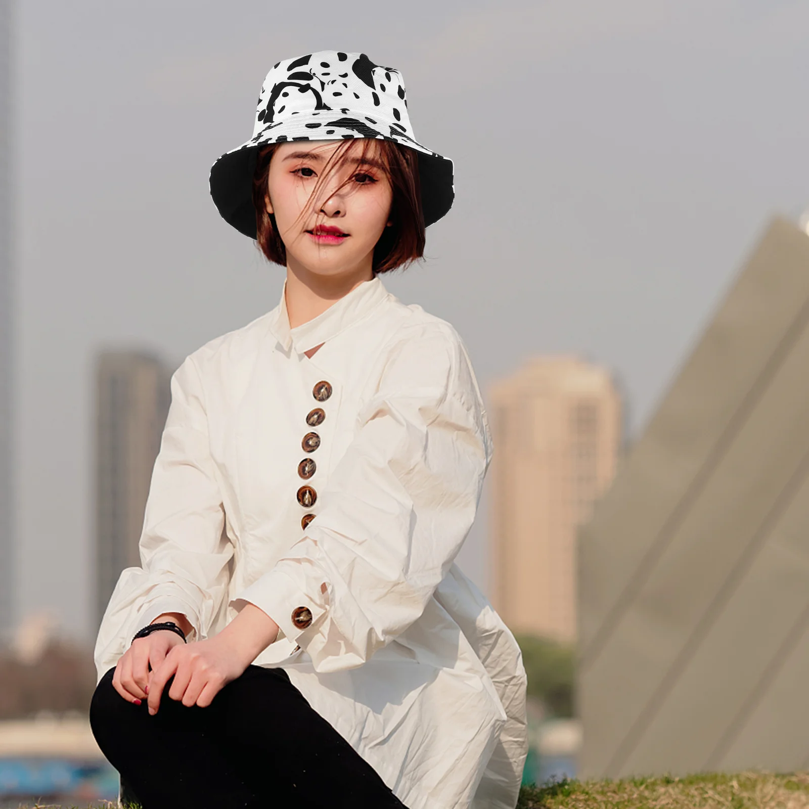 

Double-Faced Cotton Outdoor Fisherman Hat Breathable Sun Protection Summer Bucket Hat Unisex Simple Cotton Fisherman