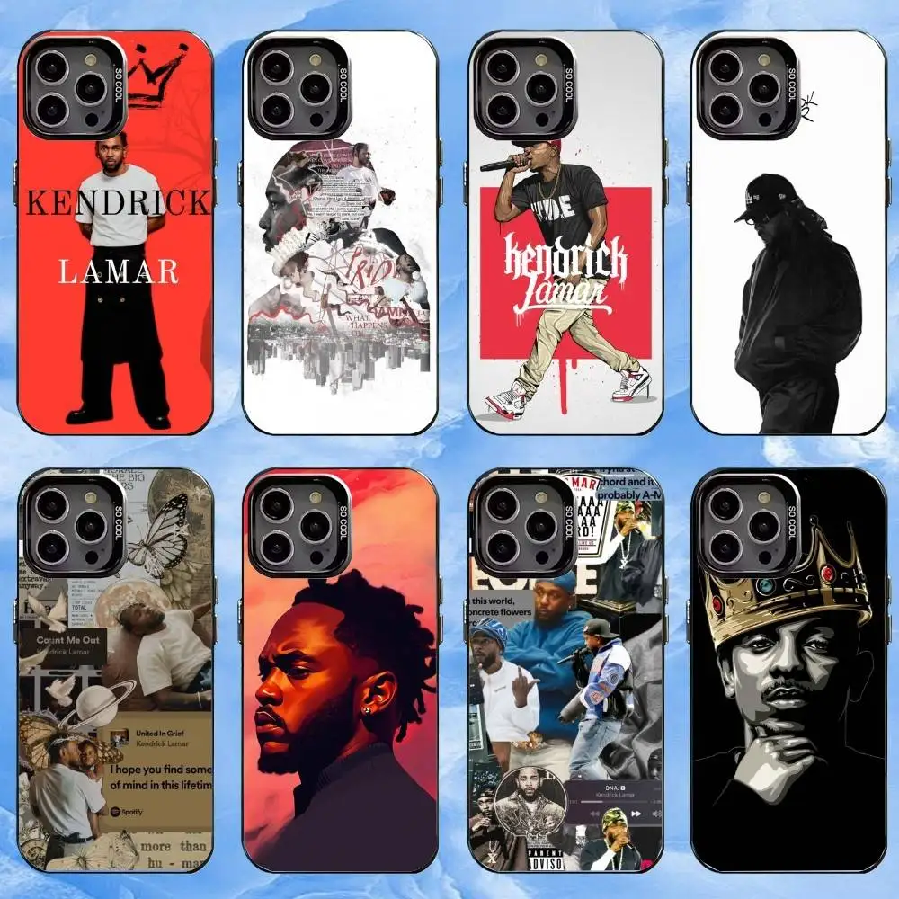 

Rapper K-Kendrick Lamar Phone Case For iPhone17,16,15,14,13,12,11 Plus,Pro Max Black Candy silver phone case