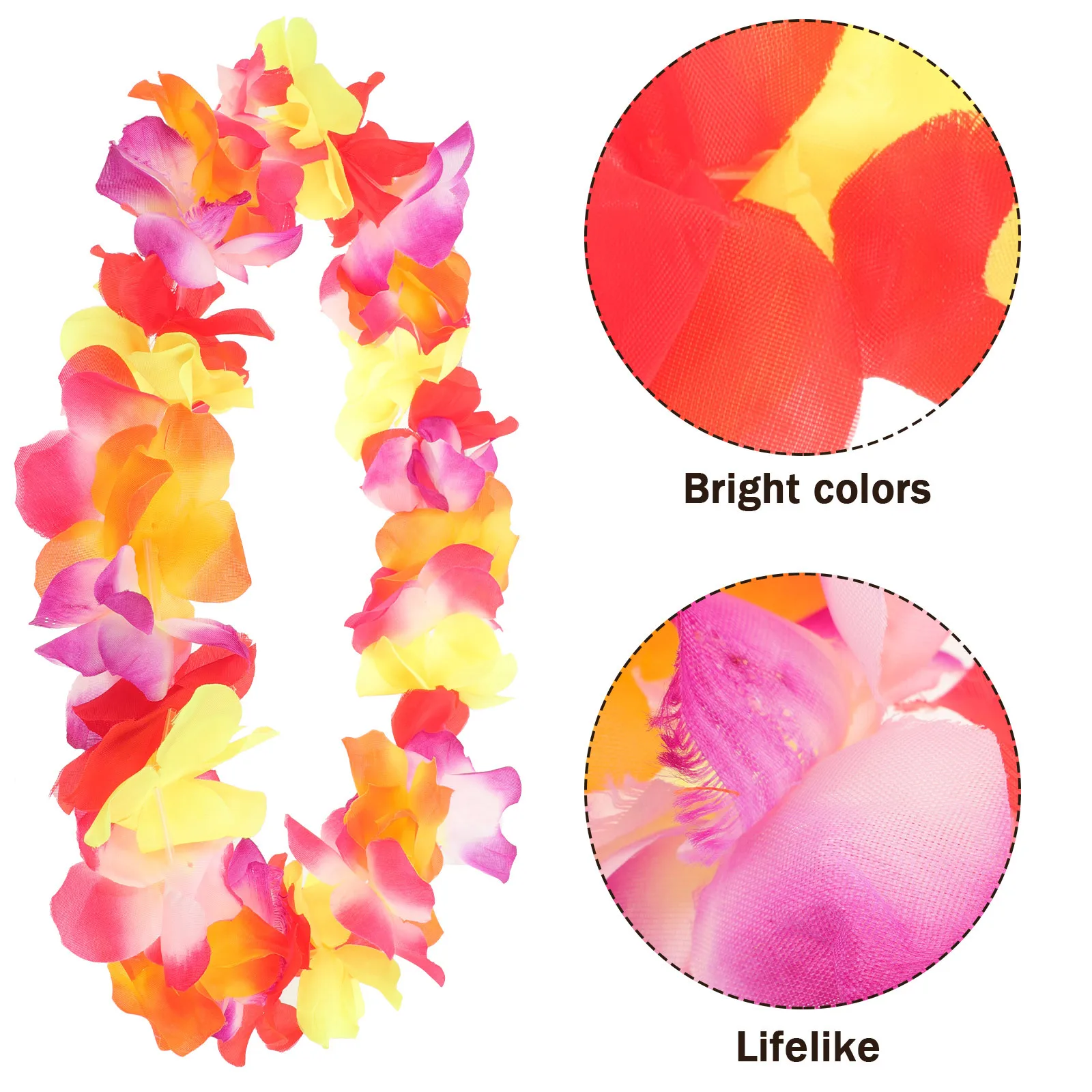 5-teiliges Hawaii-Kostümkleid für Set, tropisches Party-Outfit, Hula-Tanzzubehör, Hawaii-Party, Blattrock, Hula