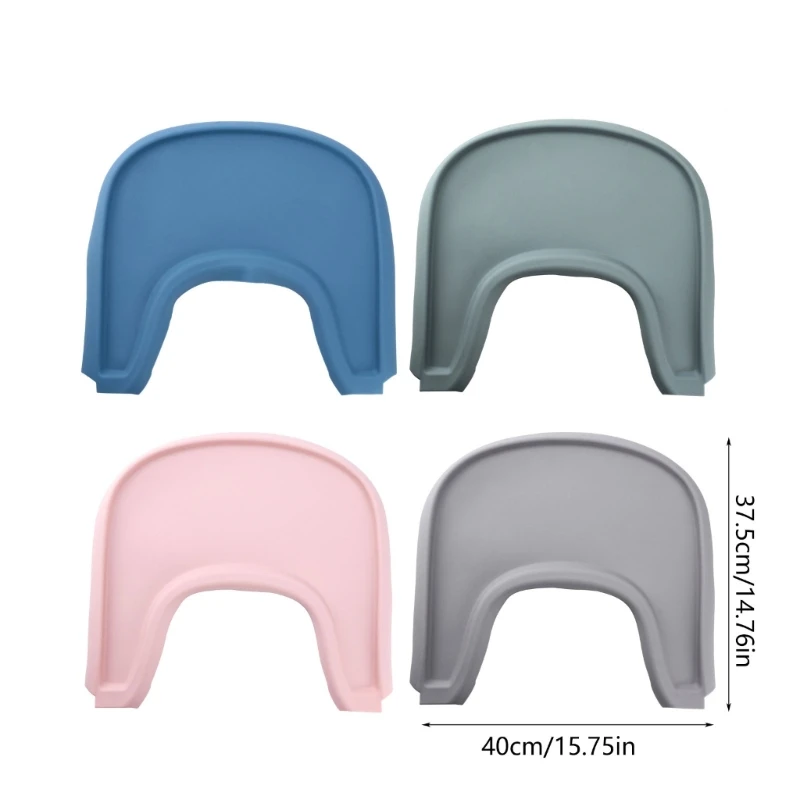 Non Slip High Chair Tray Silicone Mat Hassle Feeding Solution Protective Cushion Pad Solid for Stokke High Chairs