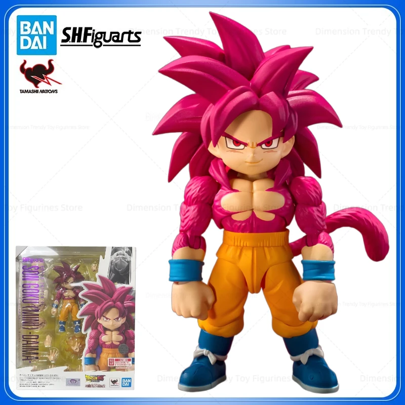 

In Stock Bandai S.H.Figuarts Original Anime Dragon Ball Super Saiyan 4 Son Goku Mini Daima Action Figures Model Toy Gift DT